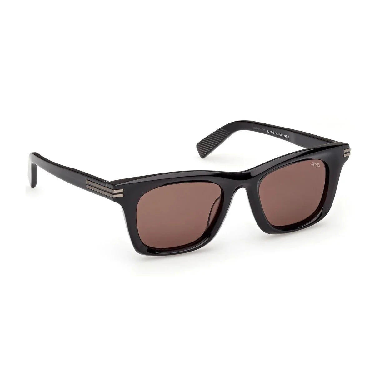 Shiny grey ZEGNA EZ0270 20E acetate sunglasses with square frame